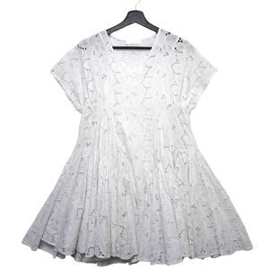 Merlette Ballou Floral 100% Cotton Eyelet Minidress XXS